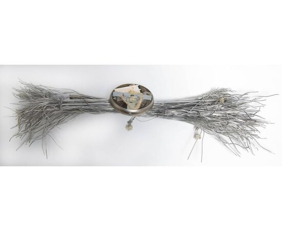Steel wire wall lamp - design - O/5006