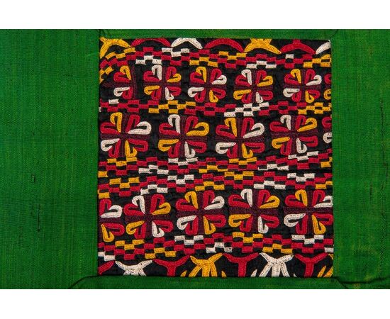 Pair of cushions with IKAT fragment inserts - B/1430-3 and 6