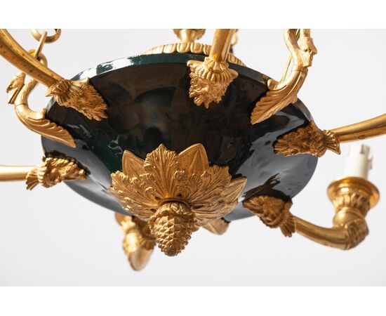 Empire period bronze chandelier - ref. O/4374