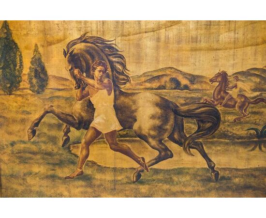 Rare painting AMAZONS - O/1739