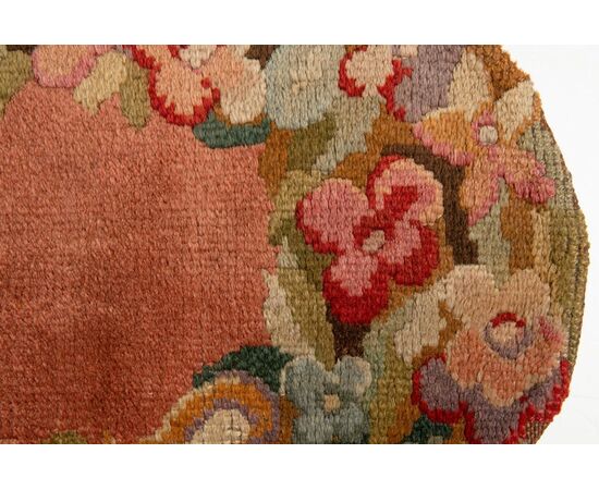 Small handmade HOOKED rug, vintage - n.1222 -