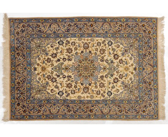 Iranian ISFAHAN carpet with silk warp - n.974