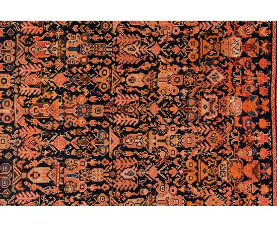 Antique large Persian MALAYER carpet with rare "zellol-soltan" design (727 c.p.)