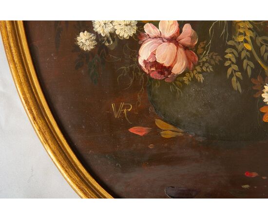 Pair of oval paintings on copper - O/8272 -