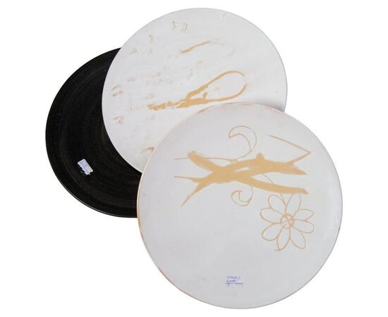 Set of three ceramic plates from Tunis - O/6222/2