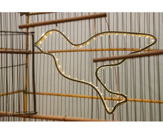 Antique wooden birdcage - O/7346