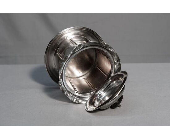 English silverplate tea caddy. O/7590