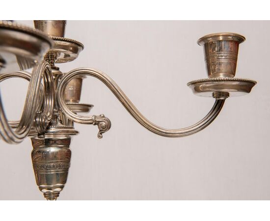 Pair of Italian silver candlesticks - A/61 -