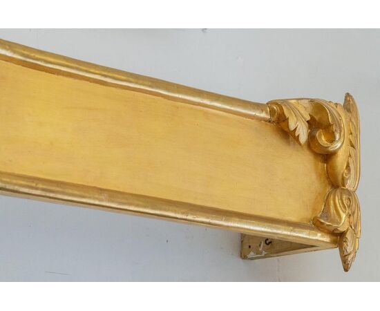 Antique gilded wooden curtain cornice - M/1693 -