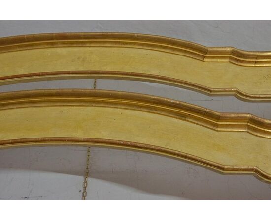 Pair of antique gilded wooden curtain rods - M/1920