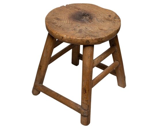 Antico sgabello rustico - M/1322 -