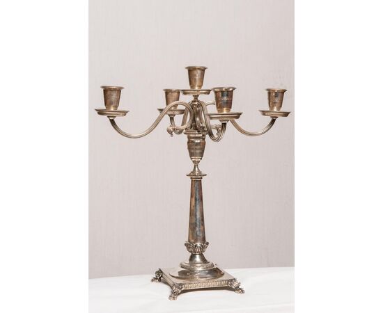 Pair of Italian silver candlesticks - A/61 -