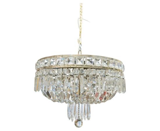 1970s Italian crystal ceiling light - O/8286