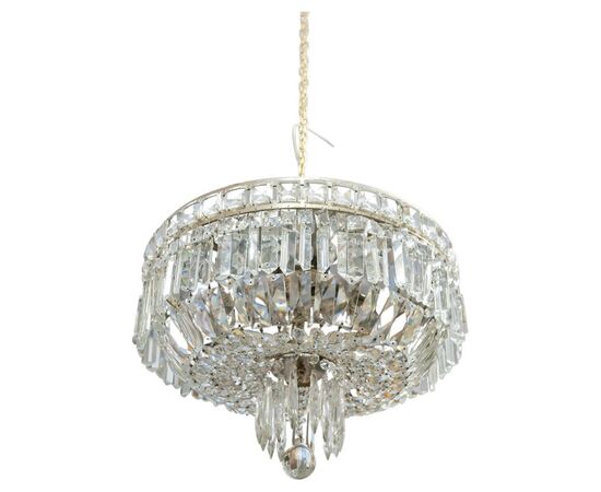 1970s Italian crystal ceiling light - O/8286