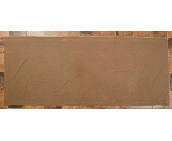 Coppia di pannelli in velluto marrone con stampa a mano - B/1778 -