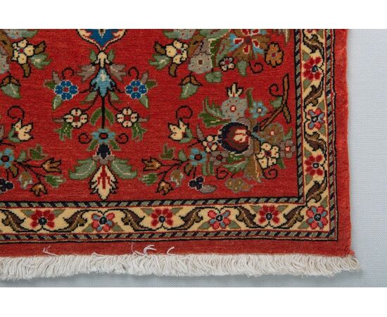 Pair of Persian GHUM bedside rugs - Shah Pahlavi period - no. 708-709.