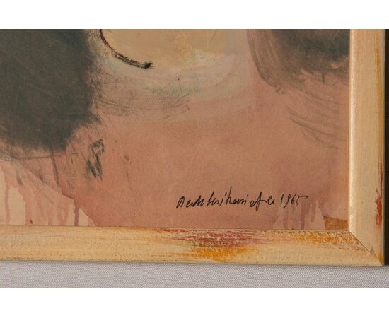Tempera and watercolor signed Scribani 1965 - ST/724