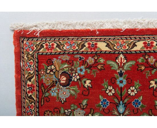 Pair of Persian GHUM bedside rugs - Shah Pahlavi period - no. 708-709.