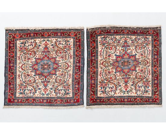 Pair of Persian BIDJAR bedside rugs - nr. 136 and 137.