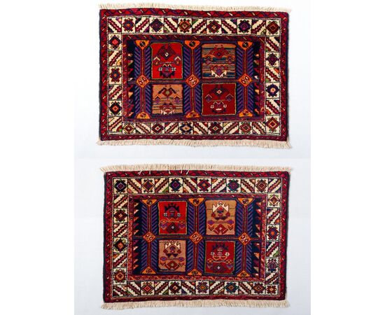 Coppia scendiletti AFSHAR periodo Shah Pahlavi - nr. 594-595.