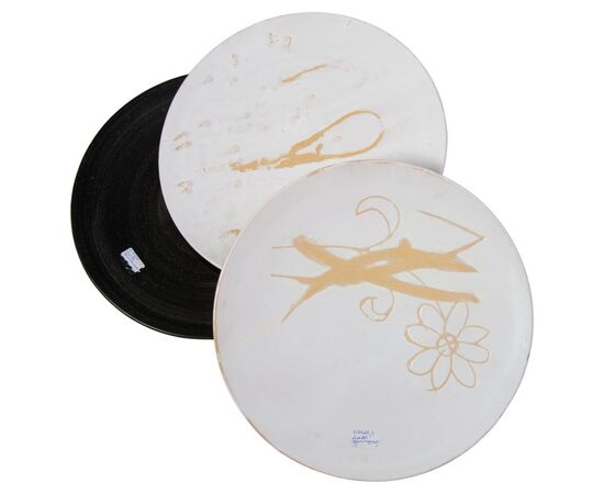 Set of three ceramic plates from Tunis - O/6222/2
