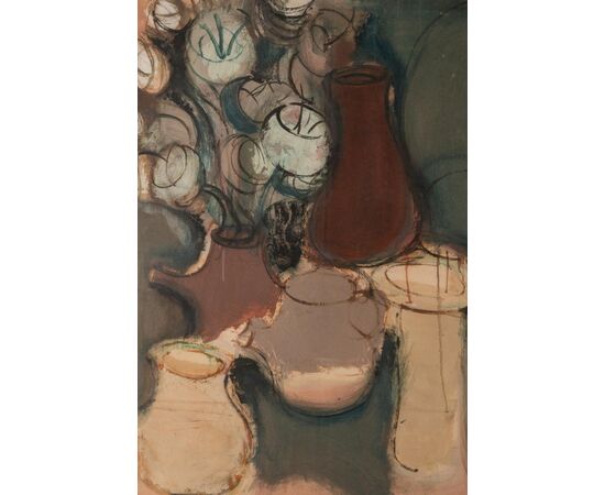 Tempera and watercolor signed Scribani 1965 - ST/724