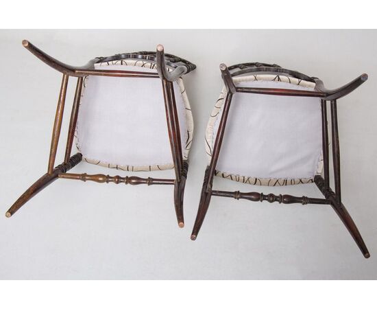 Coppia di sedie Chiavarine imbottite - M/1978 -