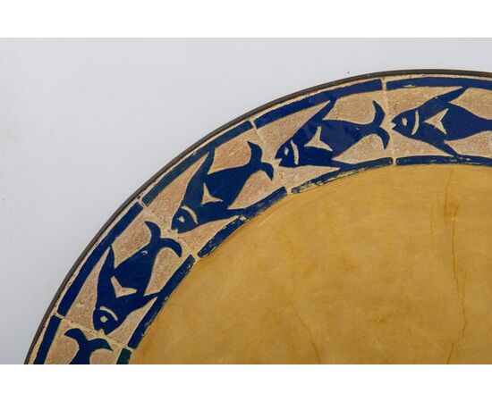 Iron table with ceramic top - O/2962
