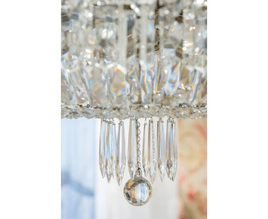 1970s Italian crystal ceiling light - O/8286