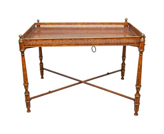 Folding metal table with tray - O/3260.