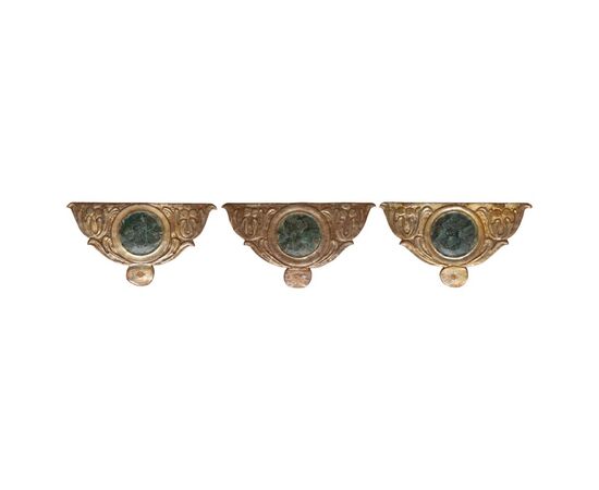 Set di 3 fregi antichi in legno - O/4738 -