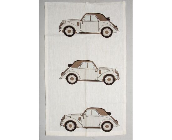 Pair of cushions and two linen panels - B/2109 -