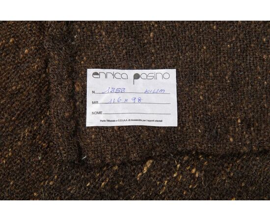 Kilim nero-marrone "primitivo" - nr. 1353 -
