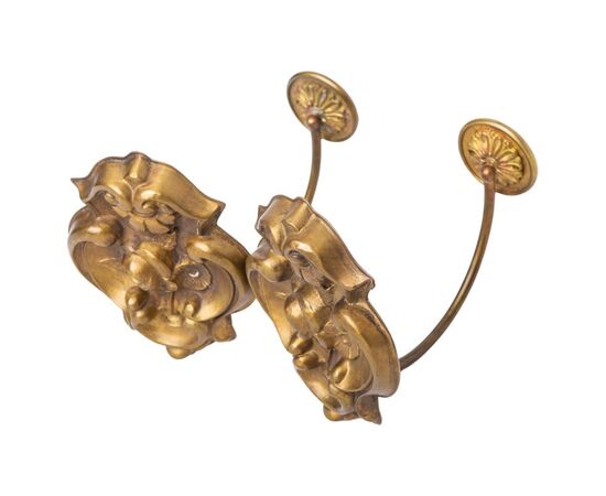 Pair of brass tiebacks for curtains - O/1664 -