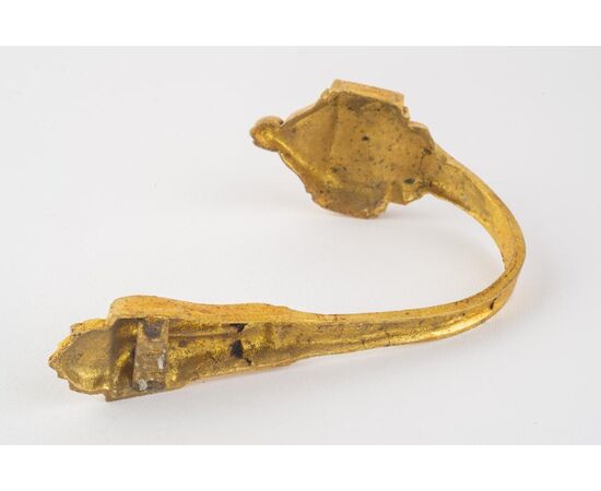 Pair of antique bronze tiebacks - O/6770-7