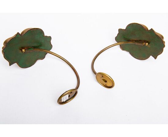 Pair of brass tiebacks for curtains - O/1664 -