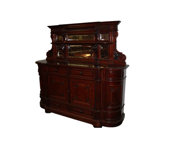 Pair of large mid-1800s mahogany Louis Philippe style servants
