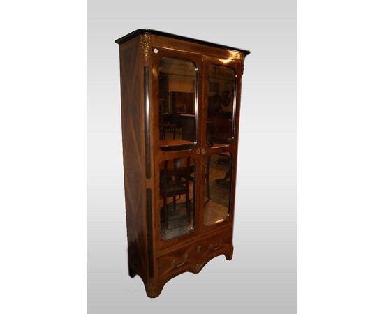 Vetrina armadio francese stile Reggenza del 1800 con specchi antichi