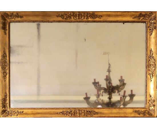 French rectangular mirror, Empire style, from the 19th century