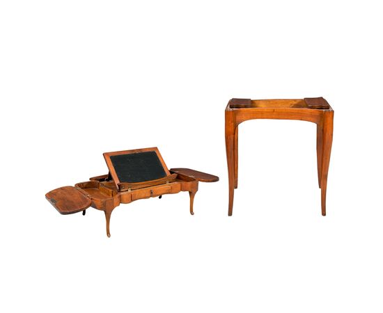 Demountable small table with tray top and lectern. Italy, late 18th century.