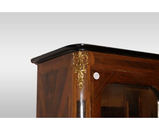 Vetrina armadio francese stile Reggenza del 1800 con specchi antichi