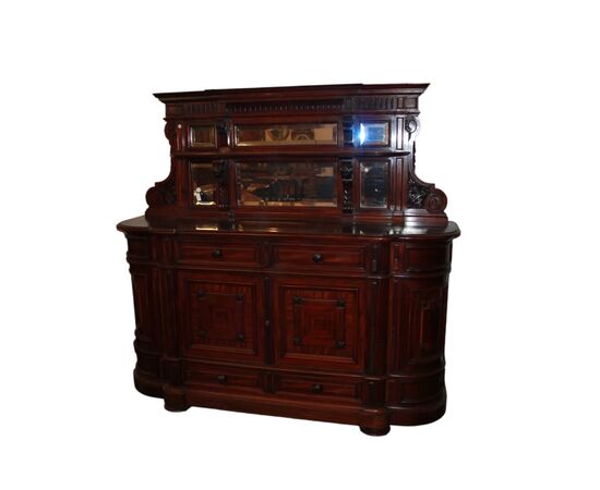 Coppia di grandi servante di metà del 1800 in mogano Stile Luigi Filippo