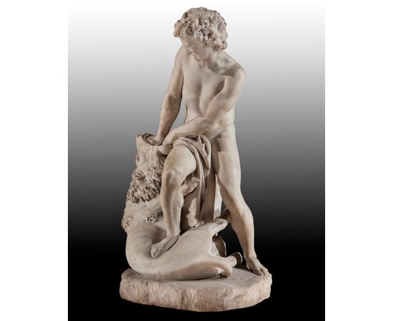 Carlo Romano (Viggiù, 1810 - Milano, 1883)  "Sansone che sbrana il leone"