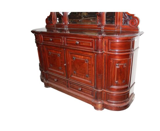 Coppia di grandi servante di metà del 1800 in mogano Stile Luigi Filippo