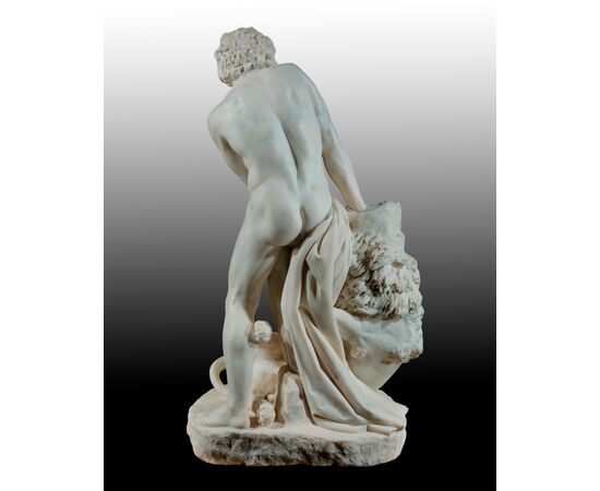 Carlo Romano (Viggiù, 1810 - Milano, 1883)  "Sansone che sbrana il leone"
