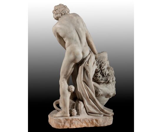 Carlo Romano (Viggiù, 1810 - Milano, 1883)  "Sansone che sbrana il leone"