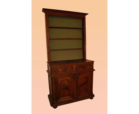 Credenza doppio corpo del 1700 francese in legno di noce