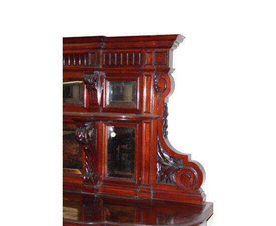 Pair of large mid-1800s mahogany Louis Philippe style servants