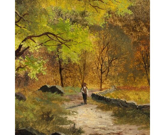 English painter (19th century) - Walk along the path.
