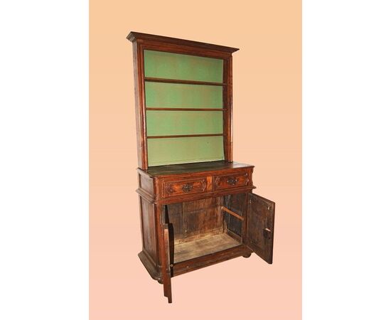 Credenza doppio corpo del 1700 francese in legno di noce